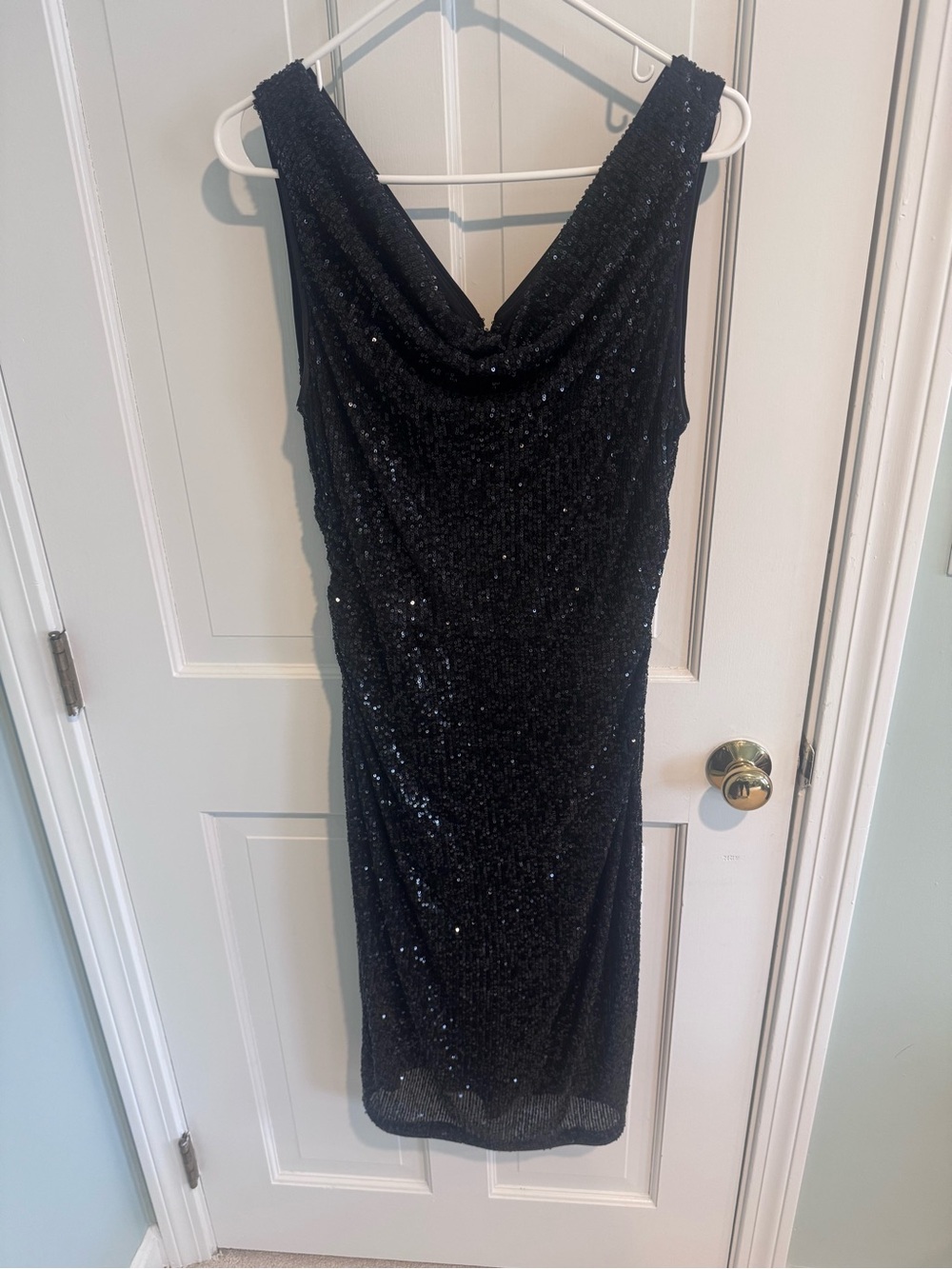 Kensie Black Sequin Midi Dress